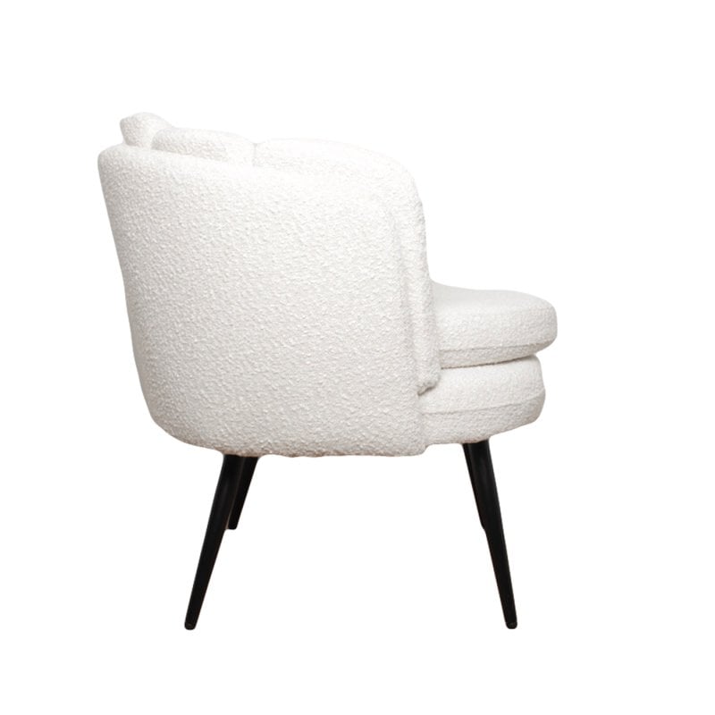 High five Loungesessel white pearl (boucle)