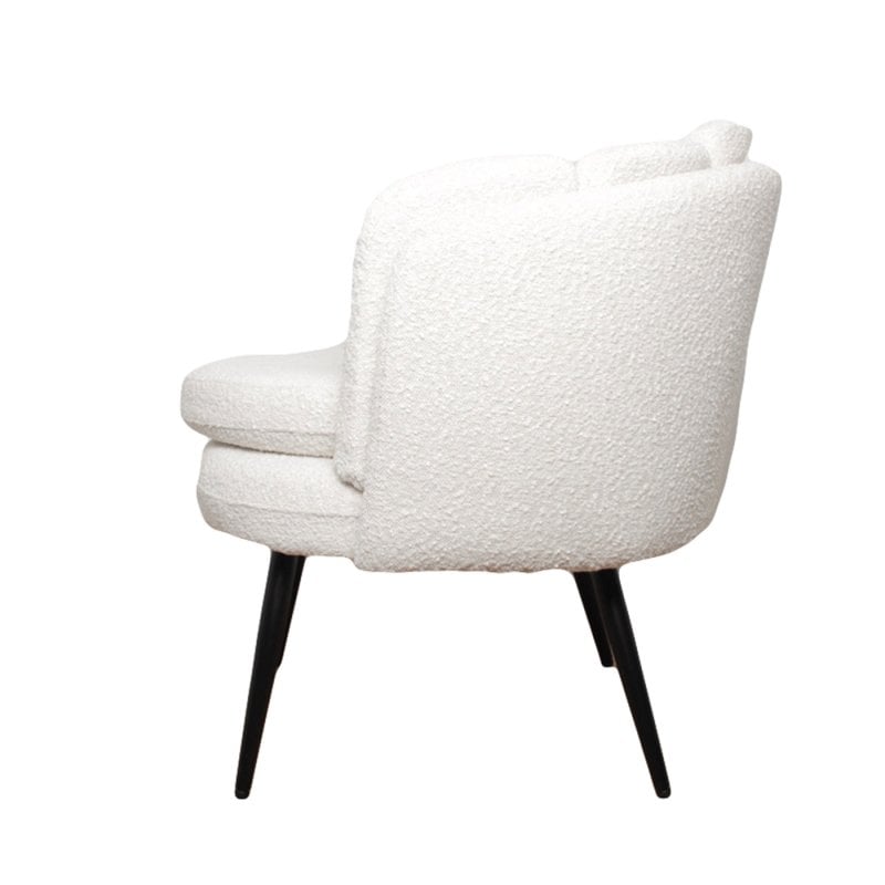 High five Loungesessel white pearl (boucle)