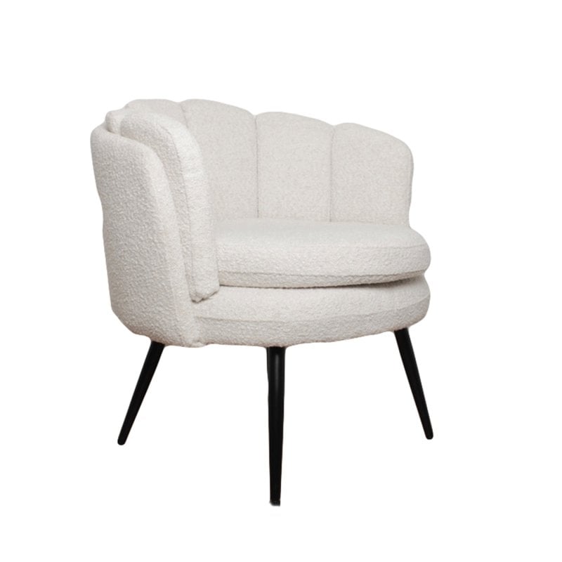 High five Loungesessel white pearl (boucle)